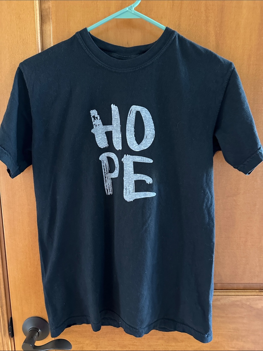 Comfort Colors Black White HOPE Graphic Short Sleeve Tee S